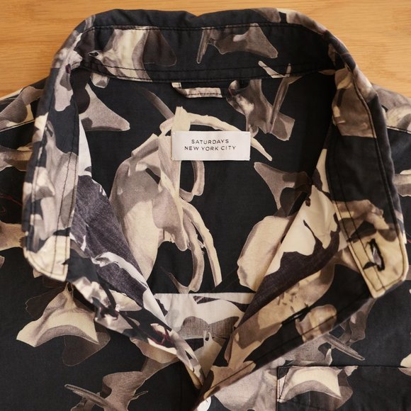 Saturdays New York City Patterned Short Sleeve Button Down - Picture 3 of 8